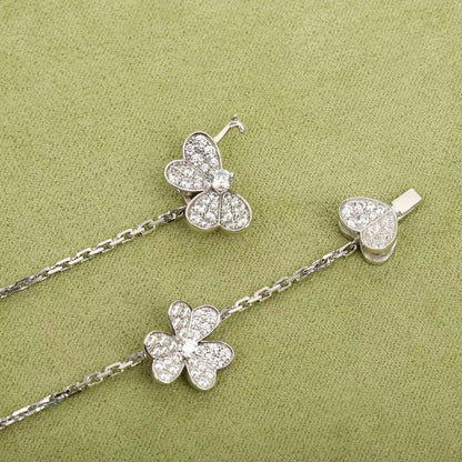 [GALE]FRIVOLE SILVER 9 FLOWERS NECKLACE