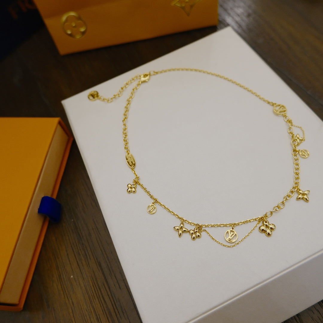 [GALE]BLOOMING SUPPLE NECKLACE BRASS