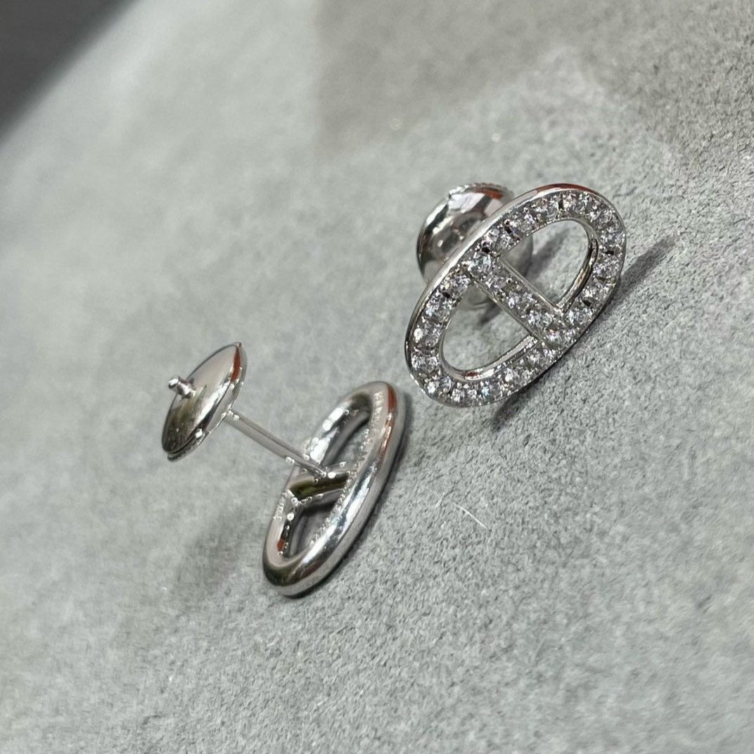 [NOVO]HM フルダイヤモンド ピッグノーズ スタッドピアス