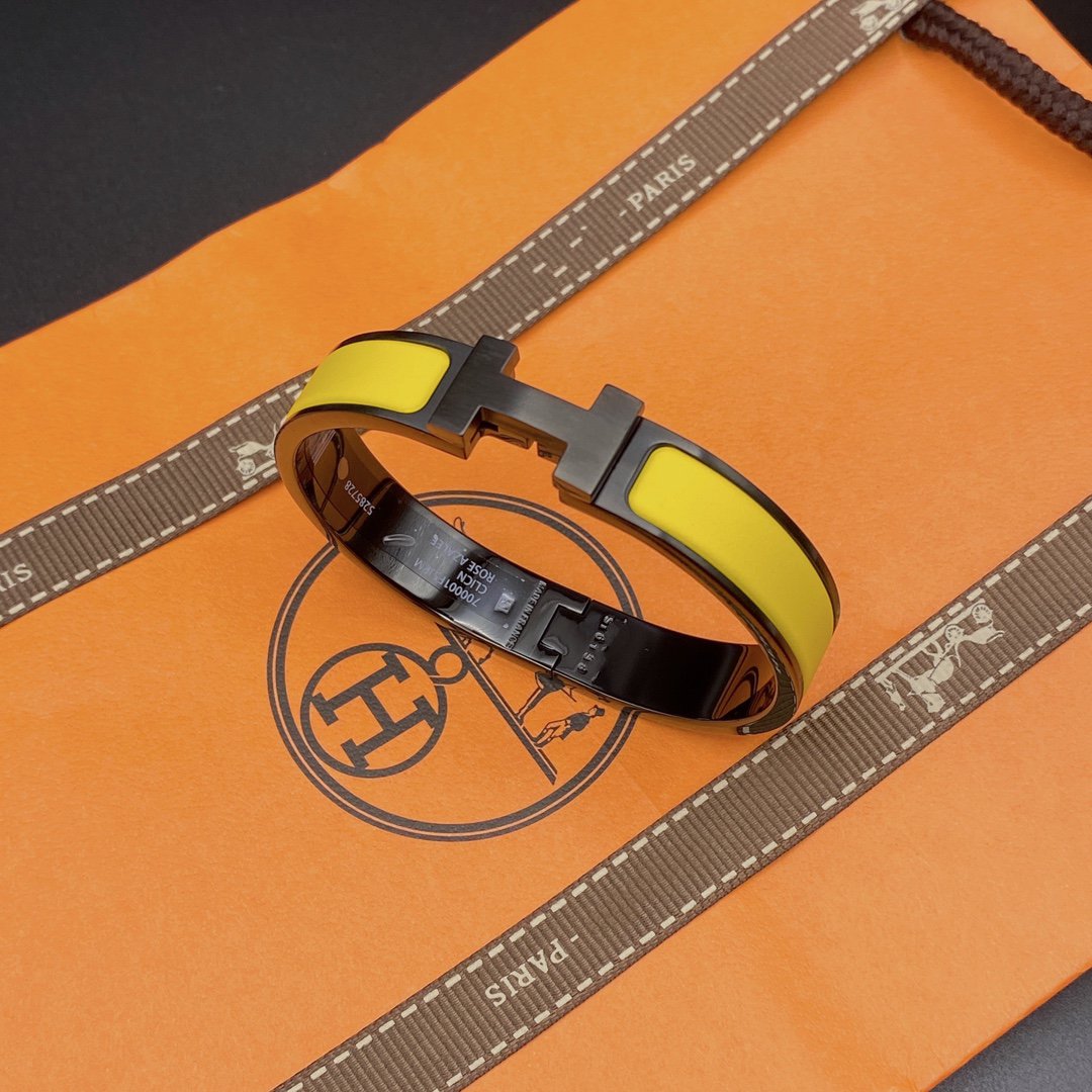 [NOVO]CLIC HM SO ブラックイエローブレスレット