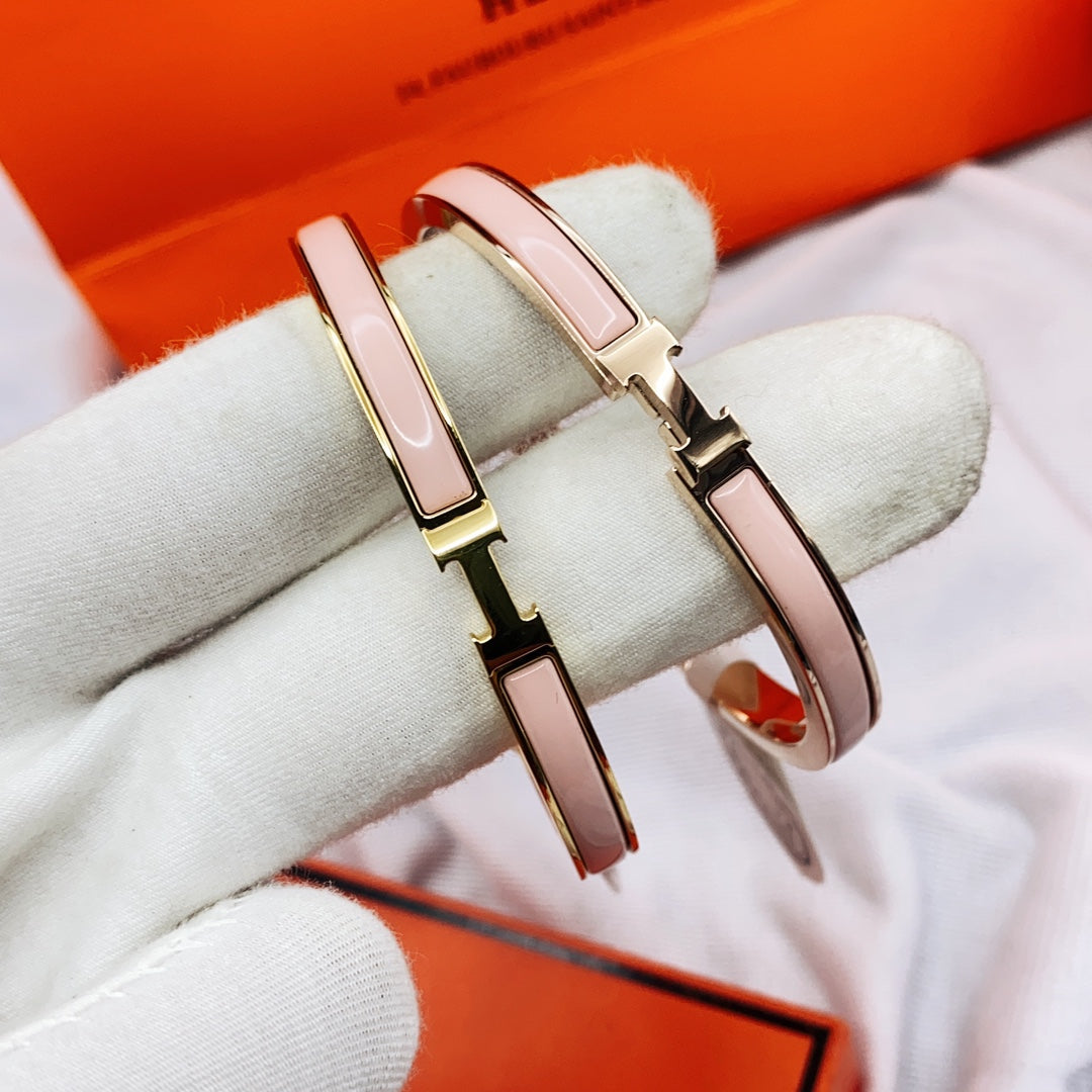 [GALE]CLASSIC HM CLIC  PINK 8MM ENAMEL BRACELET