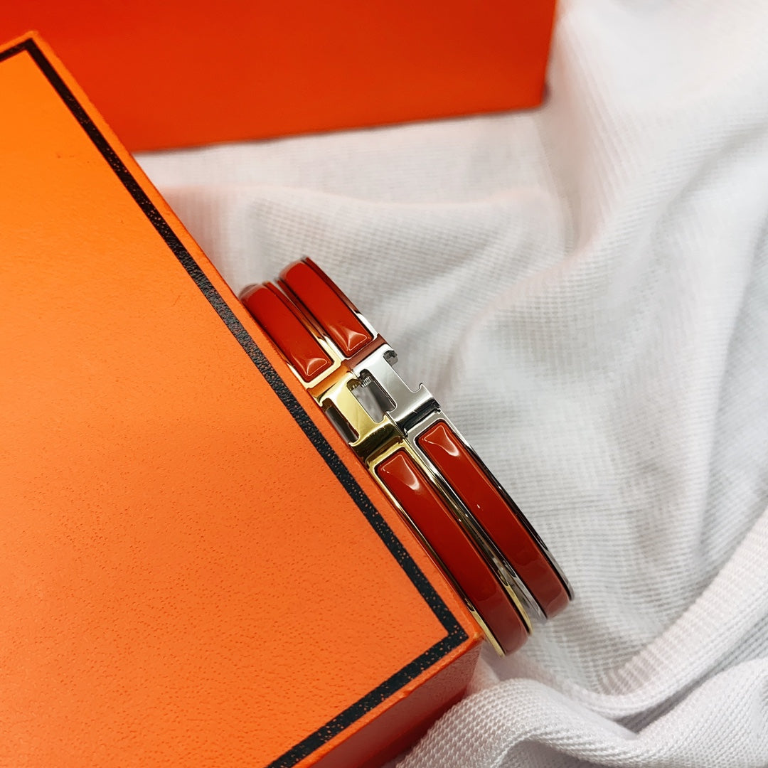 [NOVO]CLASSIC HM CLIC ROTES 8MM EMAILLETTES ARMBAND