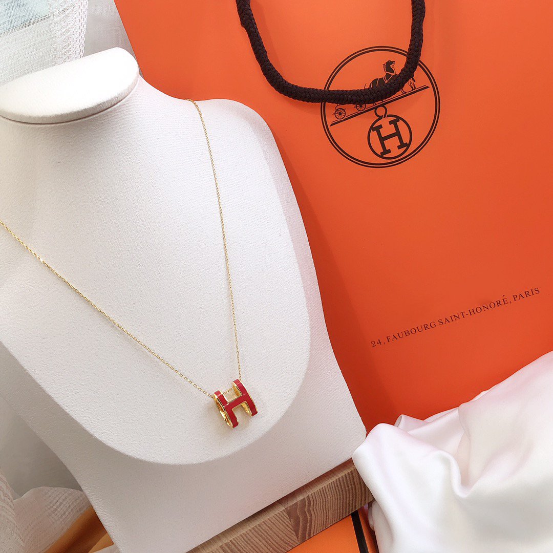 [NOVO]HM CLIC ROTE EMAILLE-GOLD-KETTE