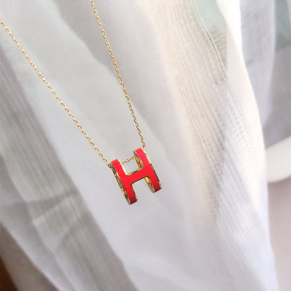 [NOVO]HM CLIC ROTE EMAILLE-GOLD-KETTE