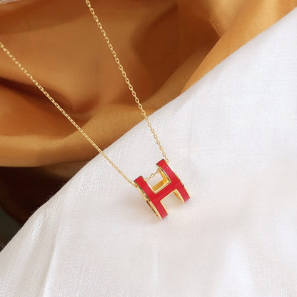 [NOVO]HM CLIC ROTE EMAILLE-GOLD-KETTE