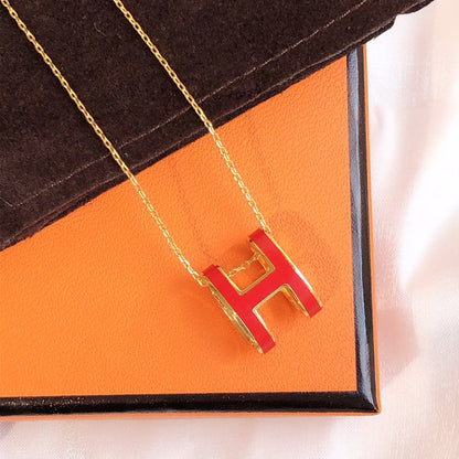 [NOVO]HM CLIC ROTE EMAILLE-GOLD-KETTE