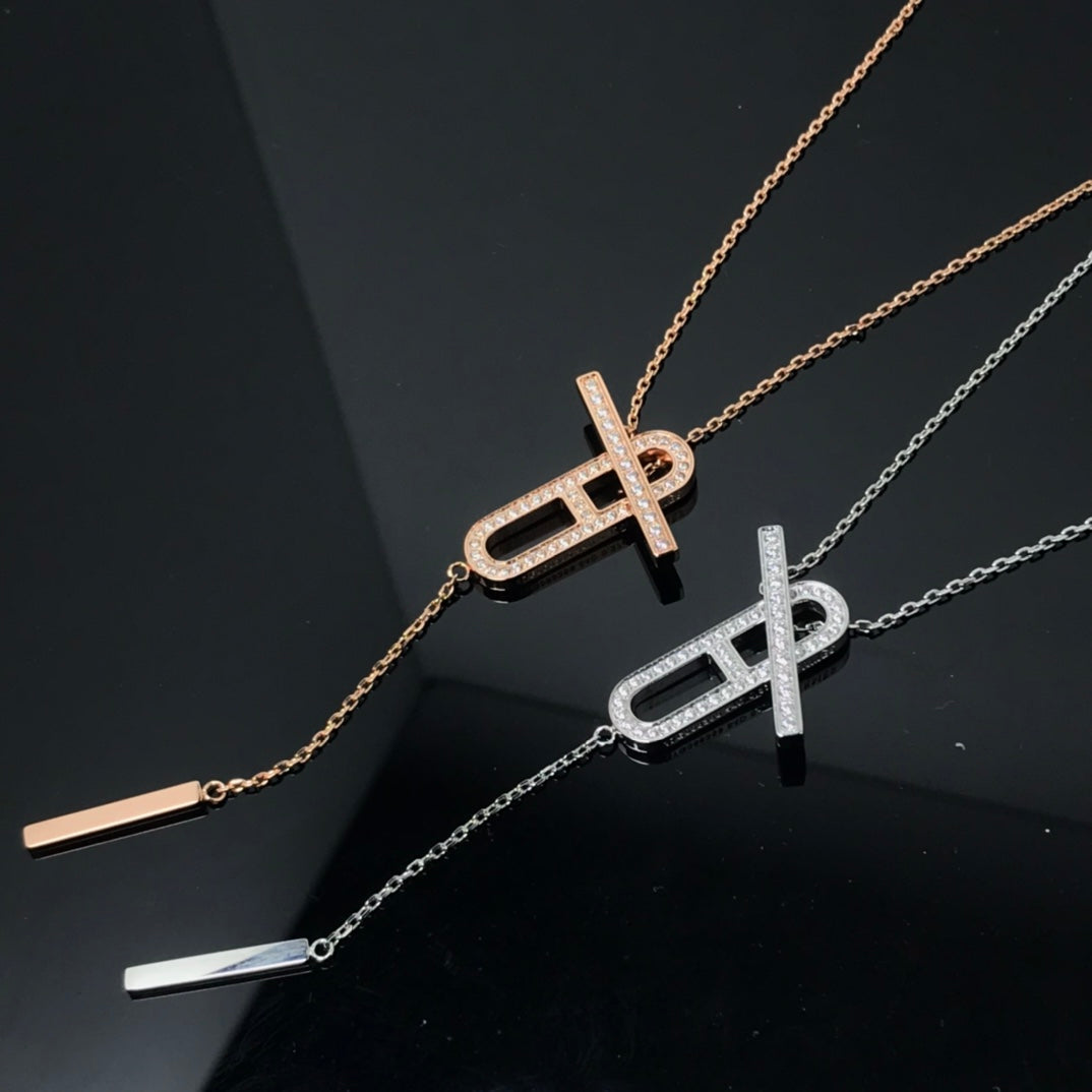 [NOVO]HM HALSKETTE PLATIN ROSÉGOLD DIAMANT