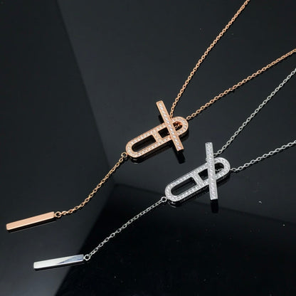[NOVO]HM HALSKETTE PLATIN ROSÉGOLD DIAMANT