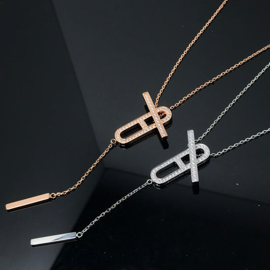 [NOVO]HM HALSKETTE PLATIN ROSÉGOLD DIAMANT