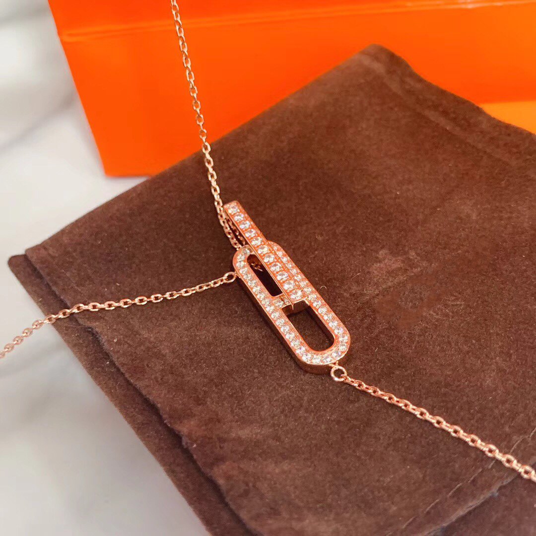 [NOVO]HM HALSKETTE PLATIN ROSÉGOLD DIAMANT