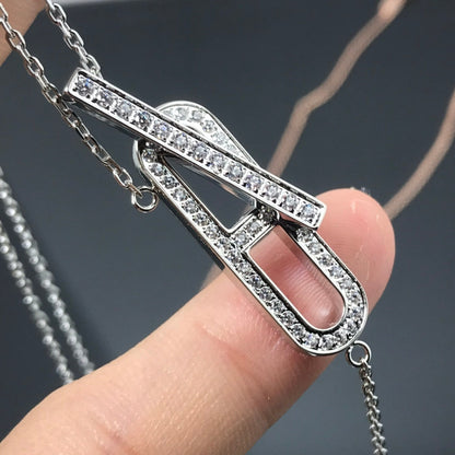 [NOVO]HM HALSKETTE PLATIN ROSÉGOLD DIAMANT