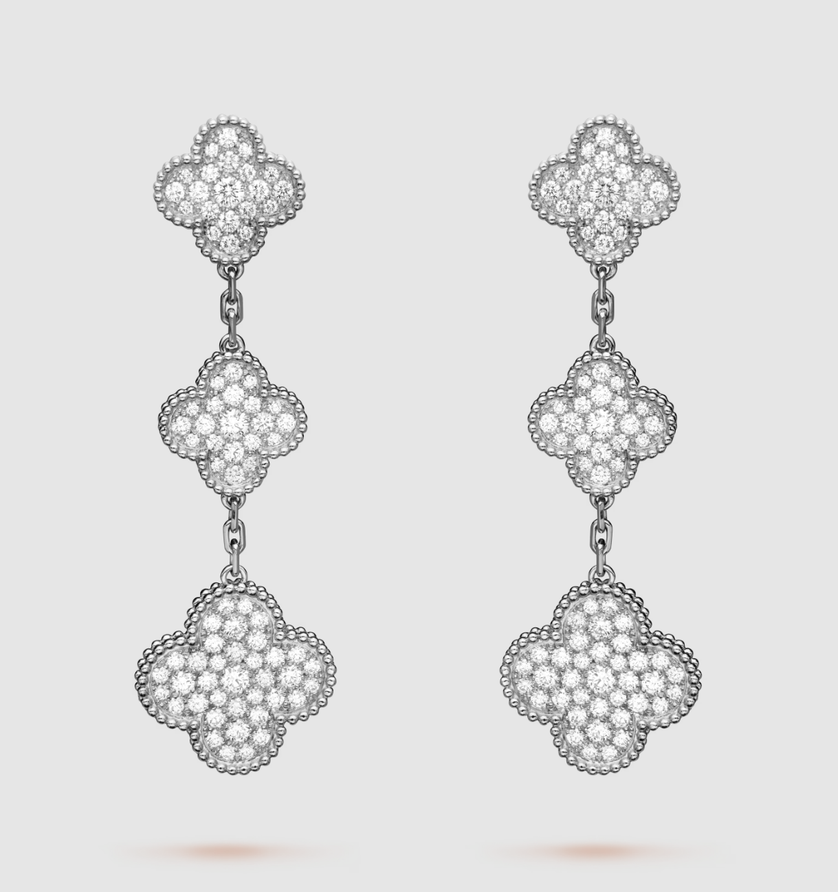 [NOVO] KLEE-MOTIV-DIAMANT-SILBER-TROPFENOHRRINGE