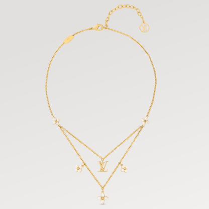 [NOVO]FLOWERGRAM GOLD MOP DOPPELREIHEN-KETTE