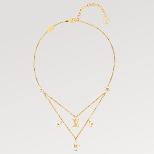 [NOVO]FLOWERGRAM GOLD MOP DOPPELREIHEN-KETTE