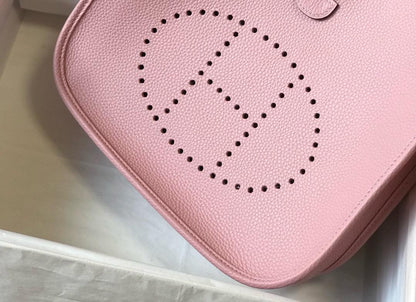HM Evelyne 28 Togo Bag Pink