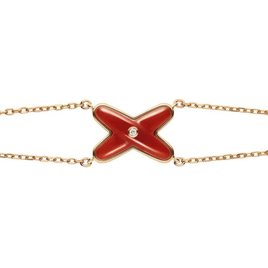 [NEU]JEUX ARMBAND KARNELIANS ROSÉGOLD 1 DIAMANT