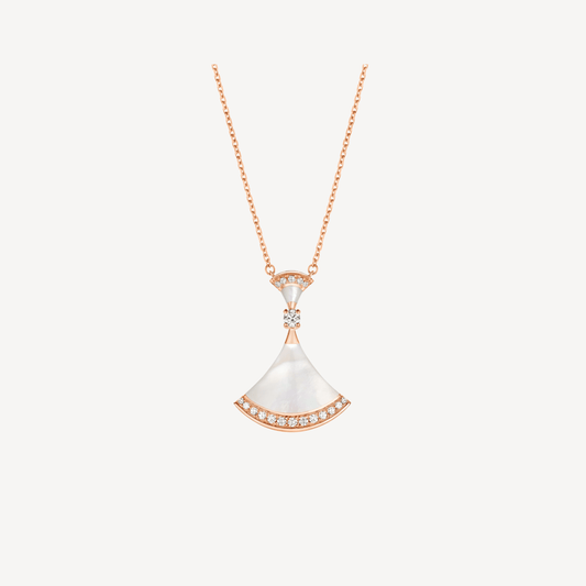 [GALE]DREAM NECKLACE MOP PINK GOLD DIAMOND