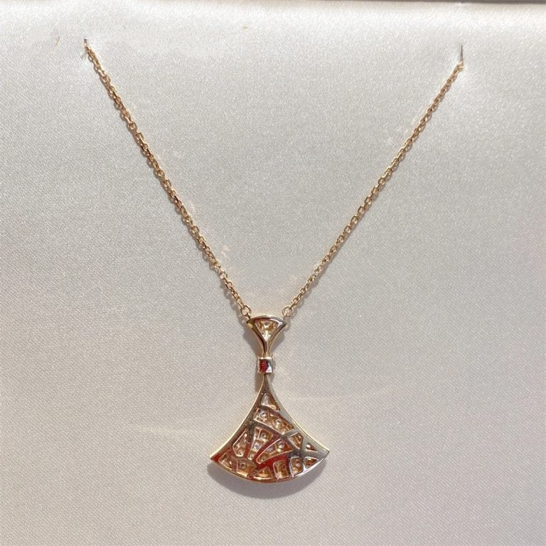 [GALE]DREAM NECKLACE PINK GOLD FULL DIAMOND