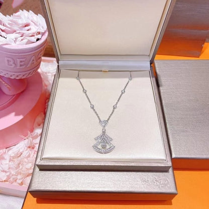 [GALE]DREAM NECKLACE WHITE DIAMOND SILVER