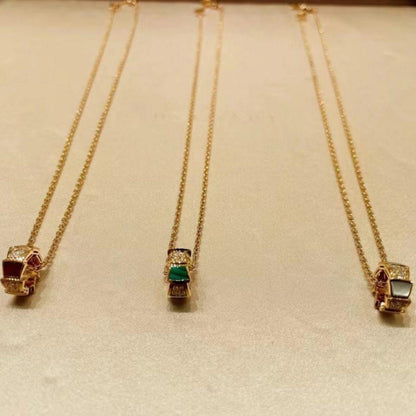 [GALE]SERPENTI PEDANT DIAMOND NECKLACE