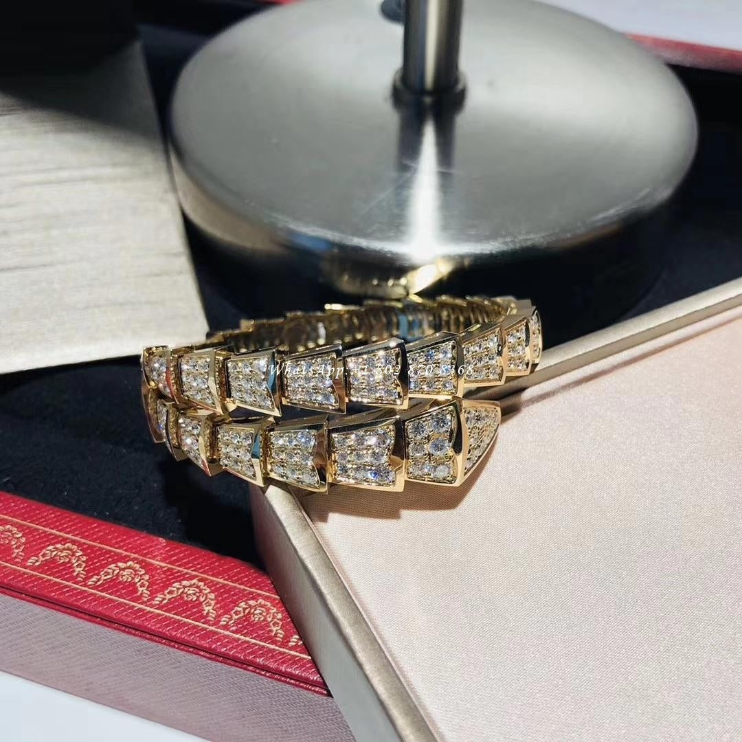 [GALE]SERPENTI BRACELET 8MM GOLD DIAMOND