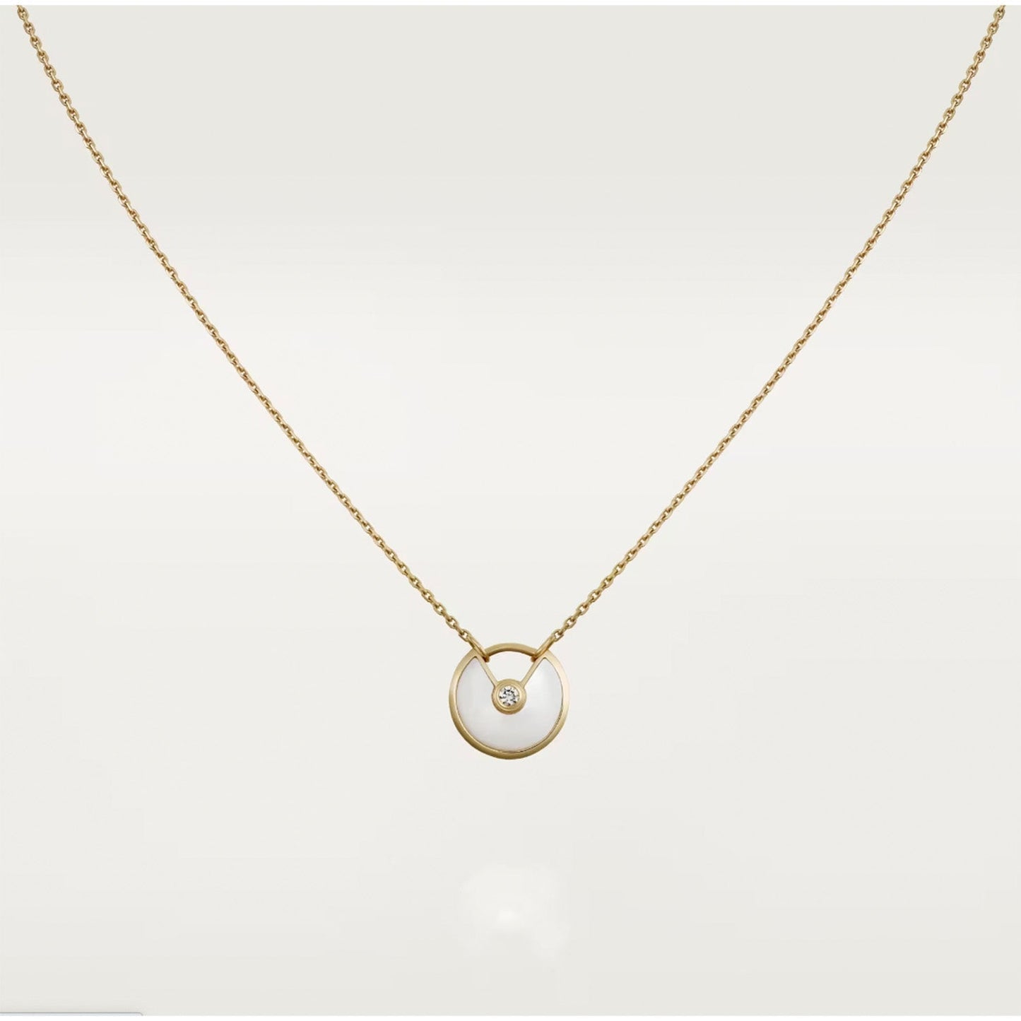 [GALE]AMULETTE ROSE GOLD MOP NECKLACE