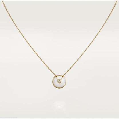 [GALE]AMULETTE ROSE GOLD MOP NECKLACE