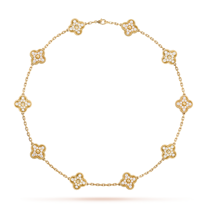 [NOVO]CLOVER 10 MOTIFS DIAMANT-KETTE