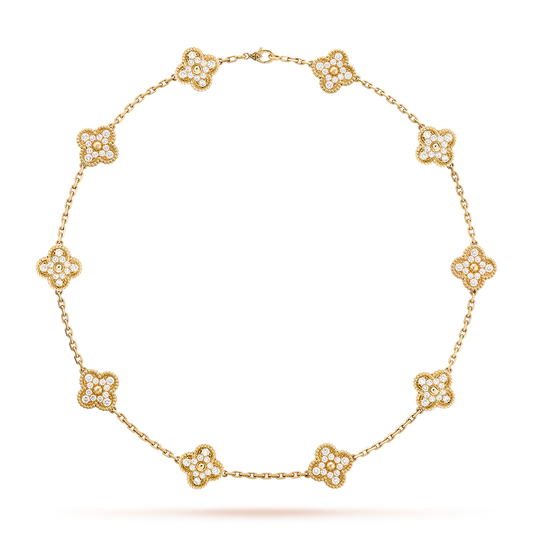 [NOVO]CLOVER 10 MOTIFS DIAMANT-KETTE