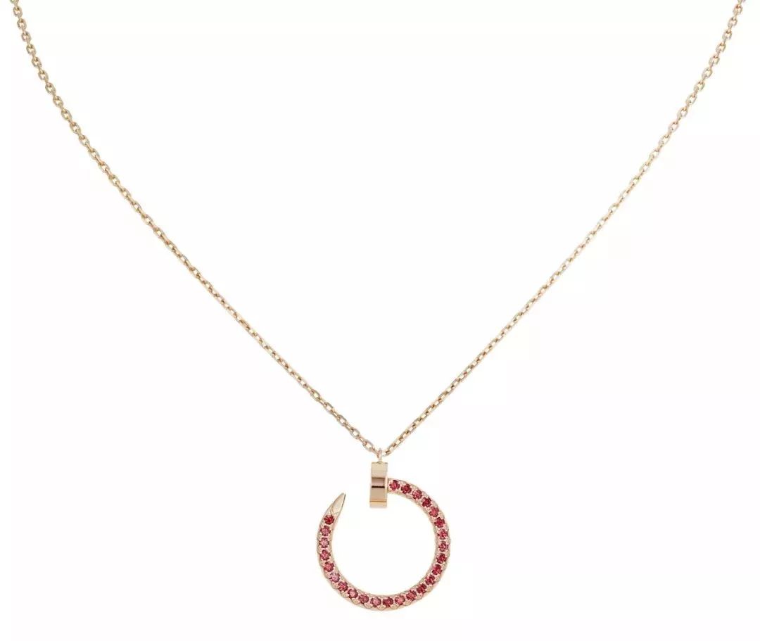 [NOVO]JUSTE HALSKETTE GOLD ROTE DIAMANTEN