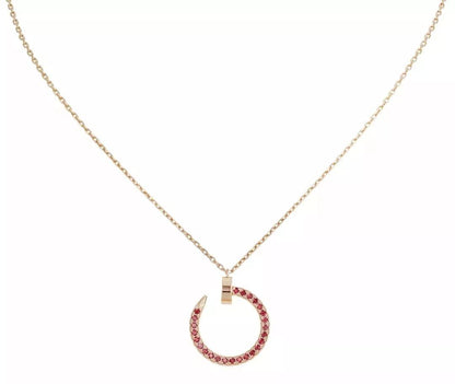 [NOVO]JUSTE HALSKETTE GOLD ROTE DIAMANTEN