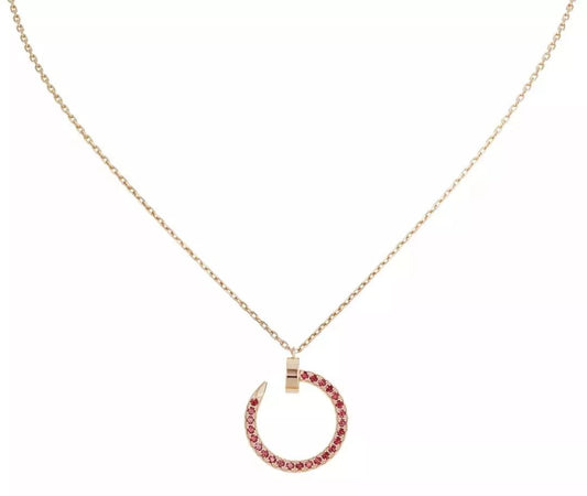 [NOVO]JUSTE HALSKETTE GOLD ROTE DIAMANTEN