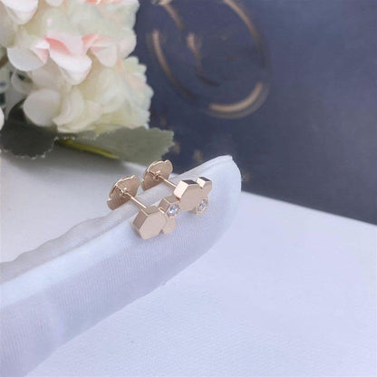 [NOVO]BEE LOVE ROSA GOLD DIAMANT-OHRRINGE