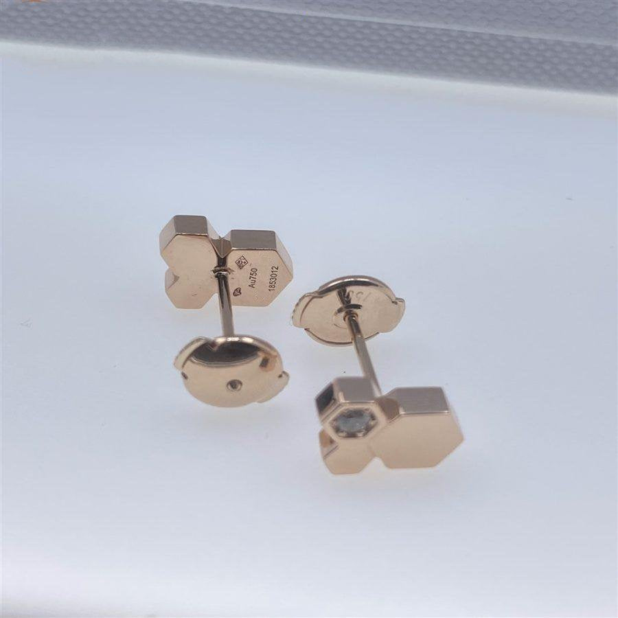 [NOVO]BEE LOVE ROSA GOLD DIAMANT-OHRRINGE