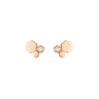 [NOVO]BEE LOVE ROSA GOLD DIAMANT-OHRRINGE