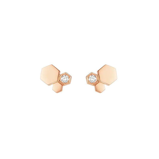 [NOVO]BEE LOVE ROSA GOLD DIAMANT-OHRRINGE