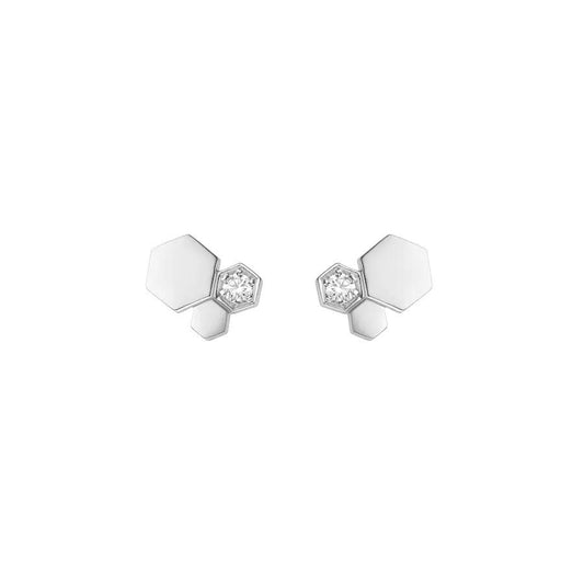 [NOVO]BEE LOVE SILBERNE DIAMANT-OHRRINGE