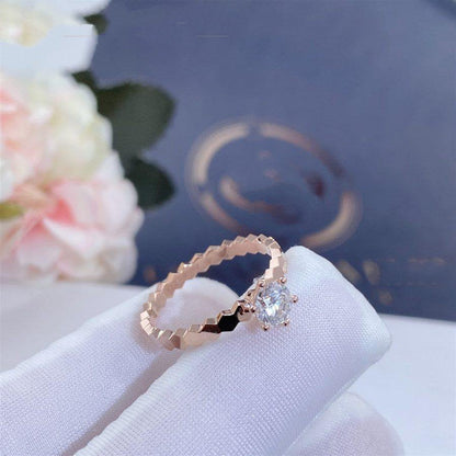 [NOVO]BEE LOVE RING ROSA GOLD 1 DIAMANT