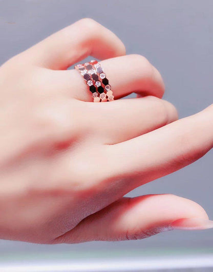 [NOVO]BEE LOVE RING ROSA GOLD DIAMANT