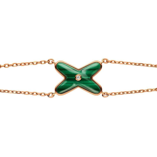 [NEU]JEUX ARMBAND MALACHIT ROSA GOLD 1 DIAMANT