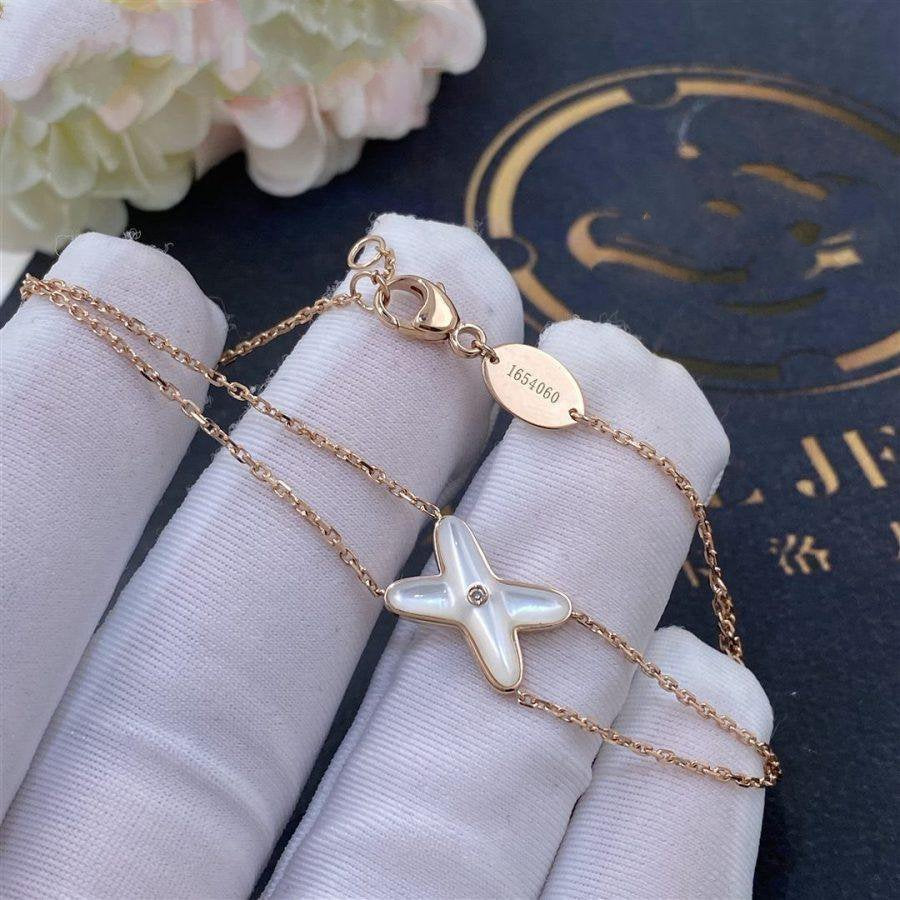 [NEU]JEUX ARMBAND WEISS MOP ROSA GOLD 1 DIAMANT