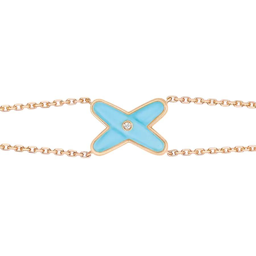 [NEU]JEUX ARMBAND TÜRKIS ROSA GOLD 1 DIAMANT