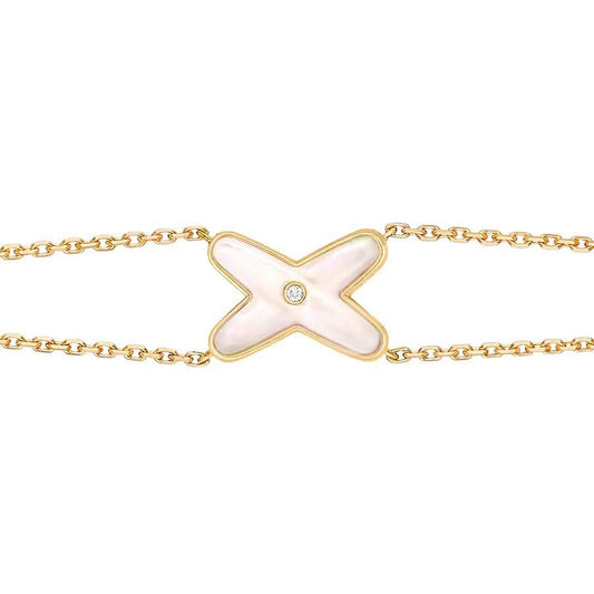 [NEU]JEUX ARMBAND WEISS MOP GOLD 1 DIAMANT