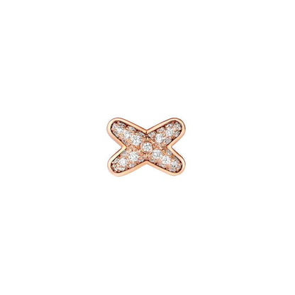 [NEU]OHRRINGE AUS ROSA GOLD MIT DIAMANTEN
