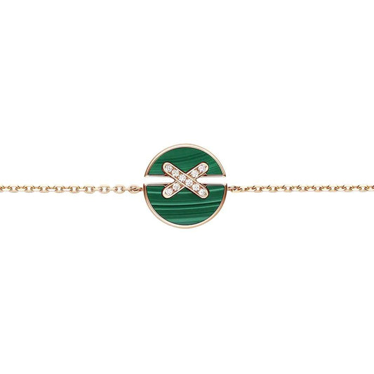 [NOVO]JEUX DE ARMBAND MALACHIT ROSA GOLD DIAMANTEN