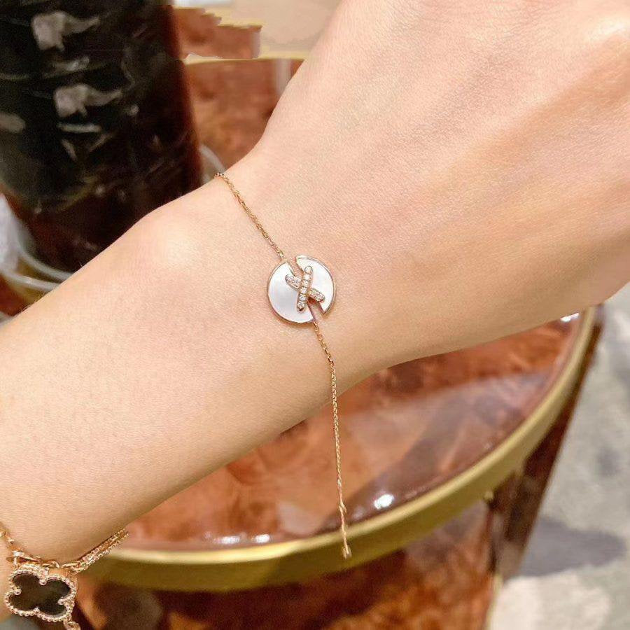 [NOVO]JEUX DE BRACELET MOP ROSA GOLD DIAMANTEN