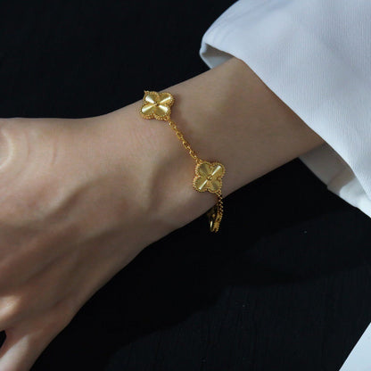 [GALE] CLOVER 5 MOTIF LASER BRACELET COLLECTION