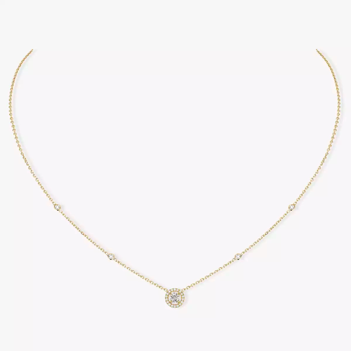 [GALE]Diamond Necklace 0,20ct Brilliant Shape Joy