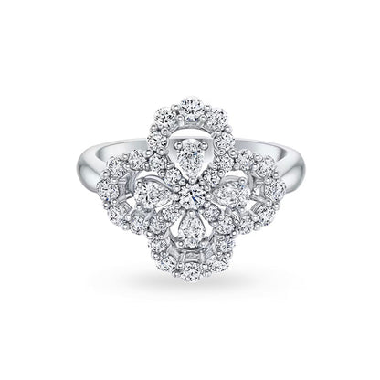 [NOVO] Loop-Ring mit Vollmotiv-Diamant, 16 mm, Silber