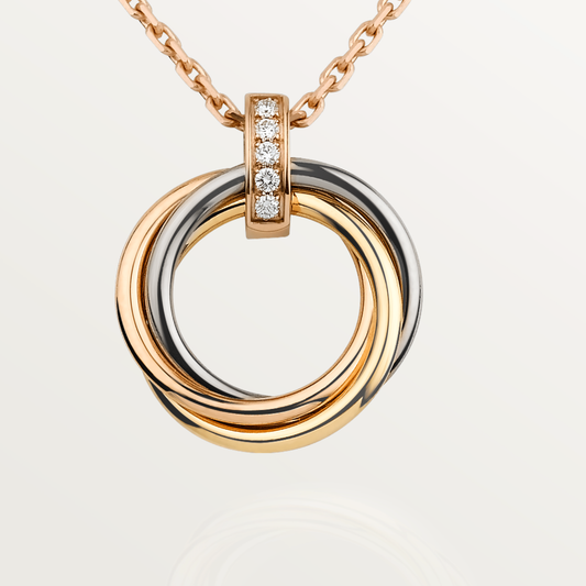 [NOVO]TRINITY-HALSKETTE GOLD DIAMANTEN